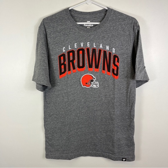 Cleveland Browns Tshirt NFL Football Fanatics Brand Adult Sz Medium Gray - Picture 1 of 9
